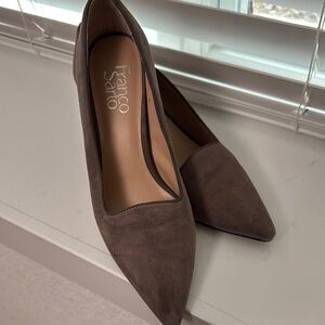 Franco Sarto Brown Suede Heels
